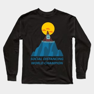 Bigfoot Social Distancing World Champion Long Sleeve T-Shirt